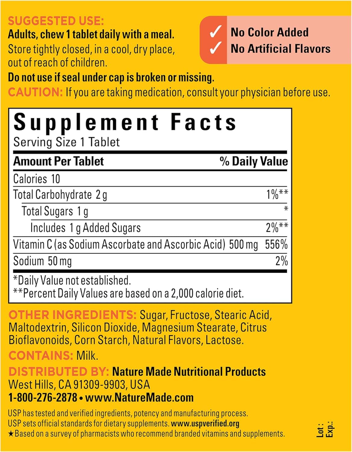 Nature Made Vitamin C 500 mg Tablet 300 Count