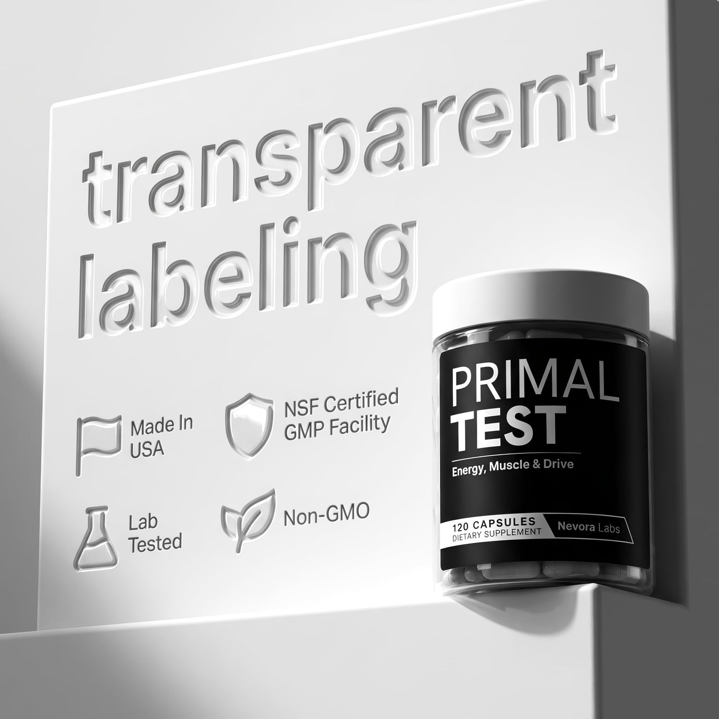 Nevora Labs Primal Testosterone Booster for Men Capsule 120 Capsules