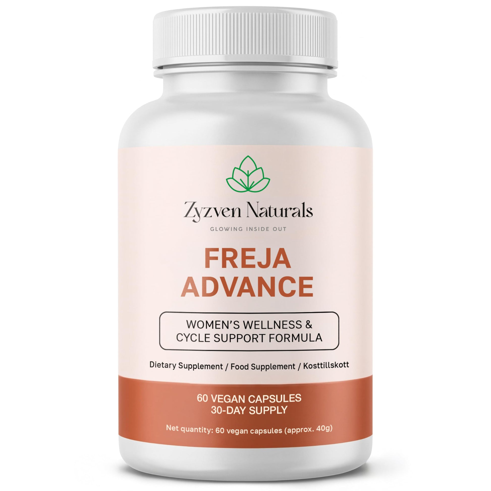 Zyzven Naturals Freja Advance Women’s Wellness Supplement, Myo-Inositol Complex with Vitex, Maca, Shatavari, NAC, Zinc & Chromium, Daily Herbal Nutritional Support, Vegan Non-GMO, 60 Capsules