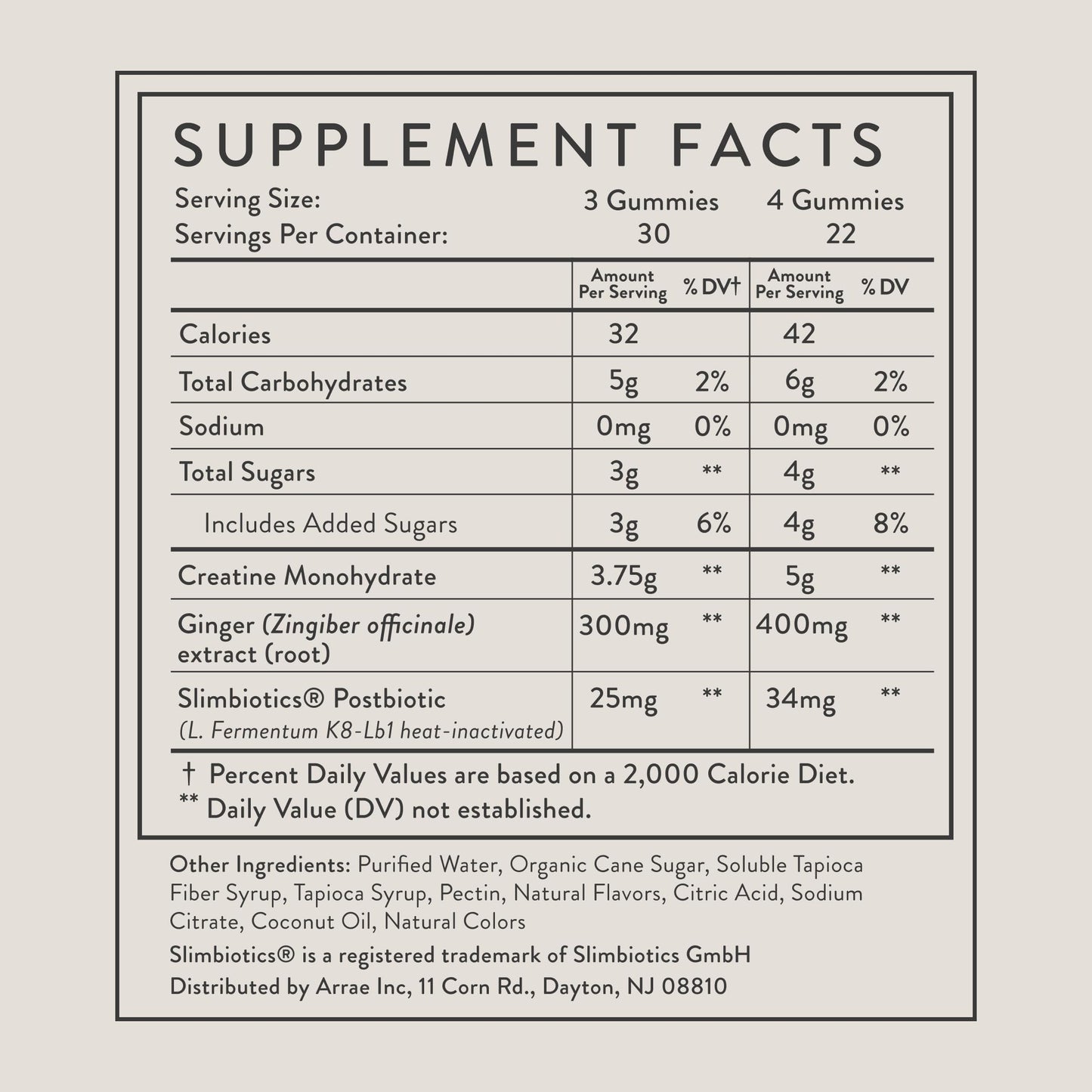 Arrae Tone Gummies Creatine Monohydrate 5g for Women – Mixed Berry Flavor – 90 Count