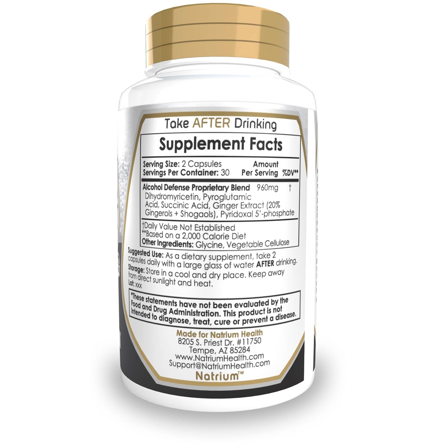 Natrium Health Alcohol Defense 60 Capsules