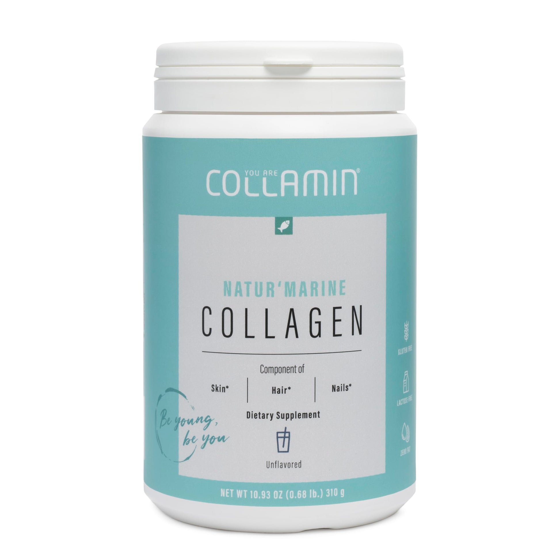 Collamin Nature'Marine Hydrolyzed Collagen Peptides Powder from Wild-Caught Fish with Essential Amino Acids 10.93 Ounce