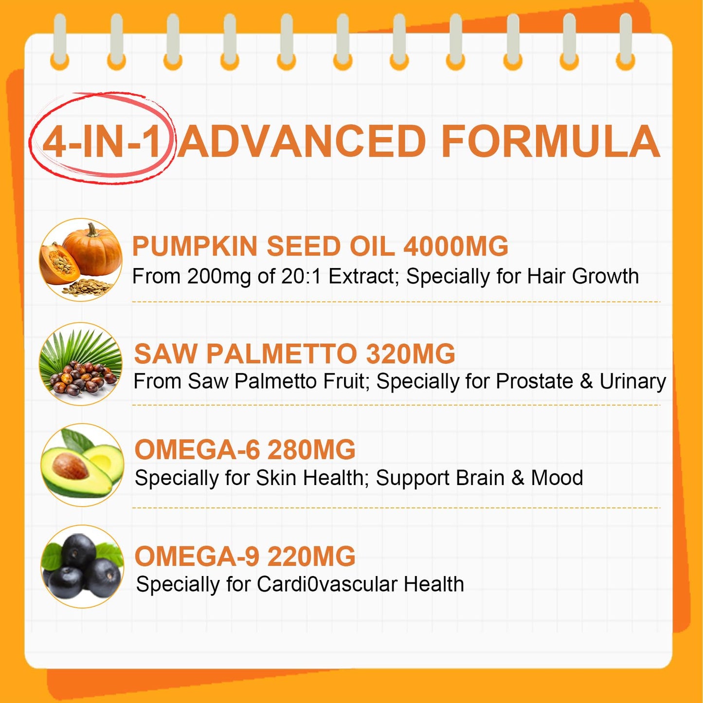 JOVITHEA Pumpkin Seed Oil Gummies with Saw Palmetto 120 Gummies