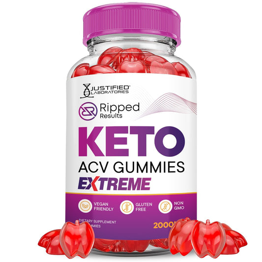 Justified Laboratories Ripped Results Keto ACV Gummies Extreme (2000 mg) Gummy 60