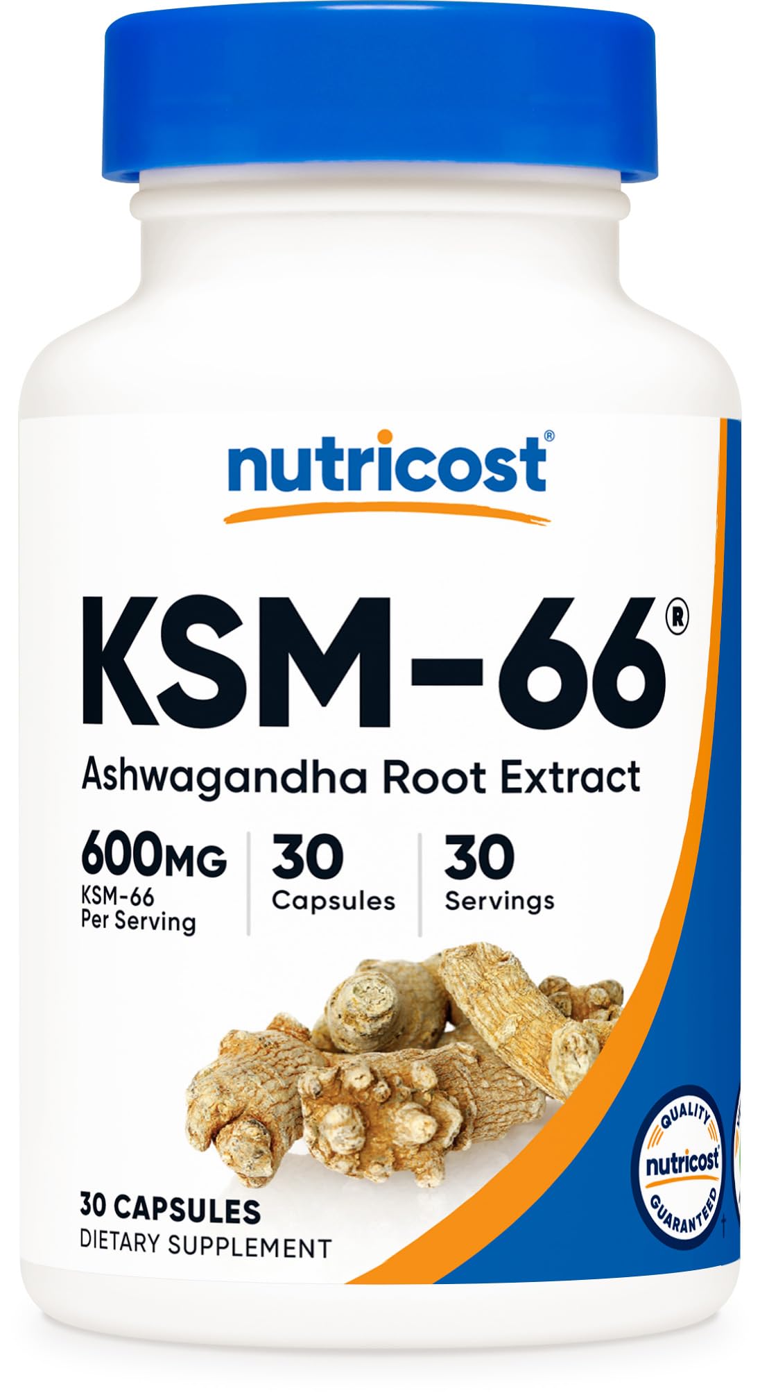 Nutricost KSM-66 Ashwagandha Root Extract (600mg) Capsules, 30 Count