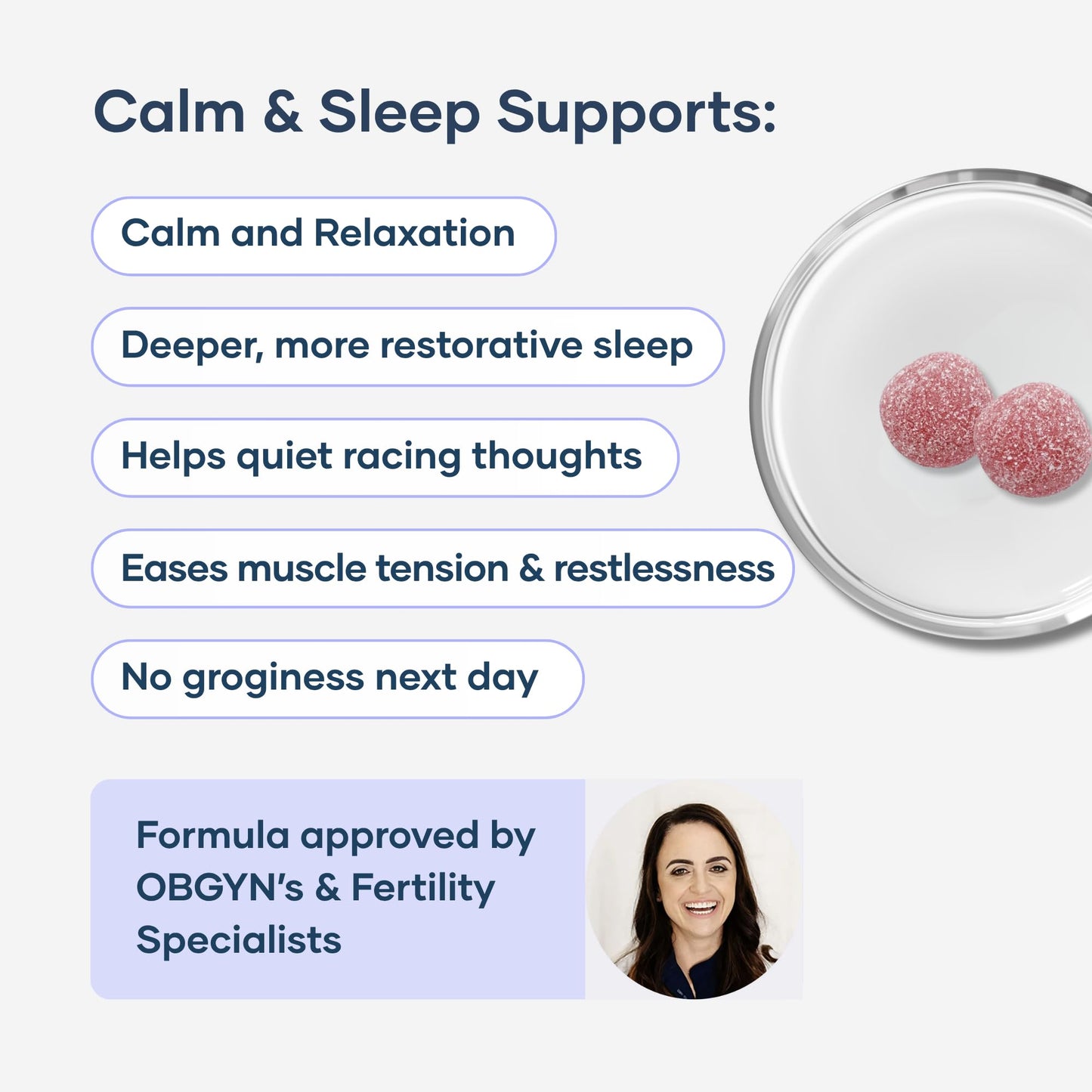 BabyRx Calm & Sleep Support Magnesium Glycinate Gummies, 60 Count