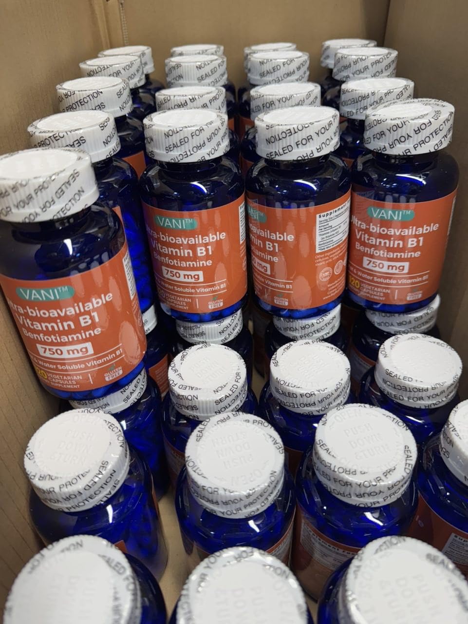VANI Mega Benfotiamine 750mg with Vitamin B-1 Capsules, 120 Capsules