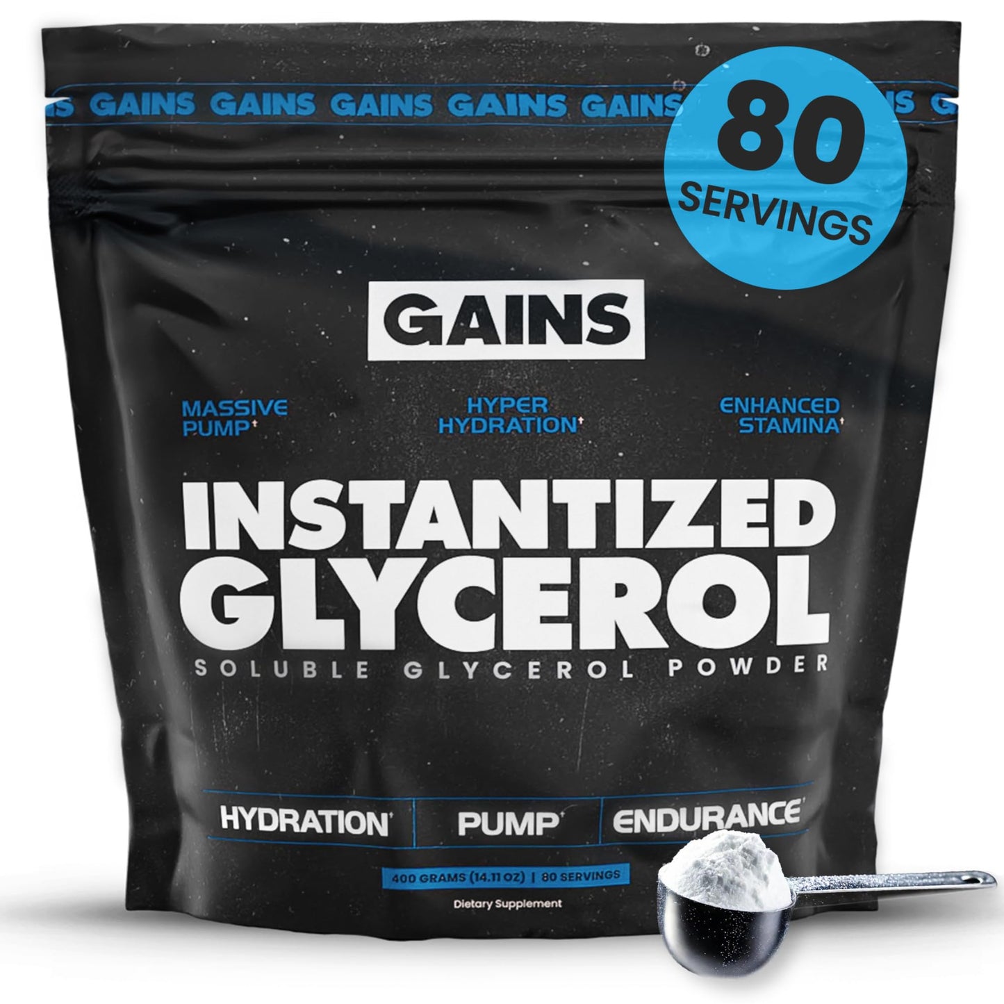 Gains in Bulk Instantized Glycerol Powder, 15 Ounce