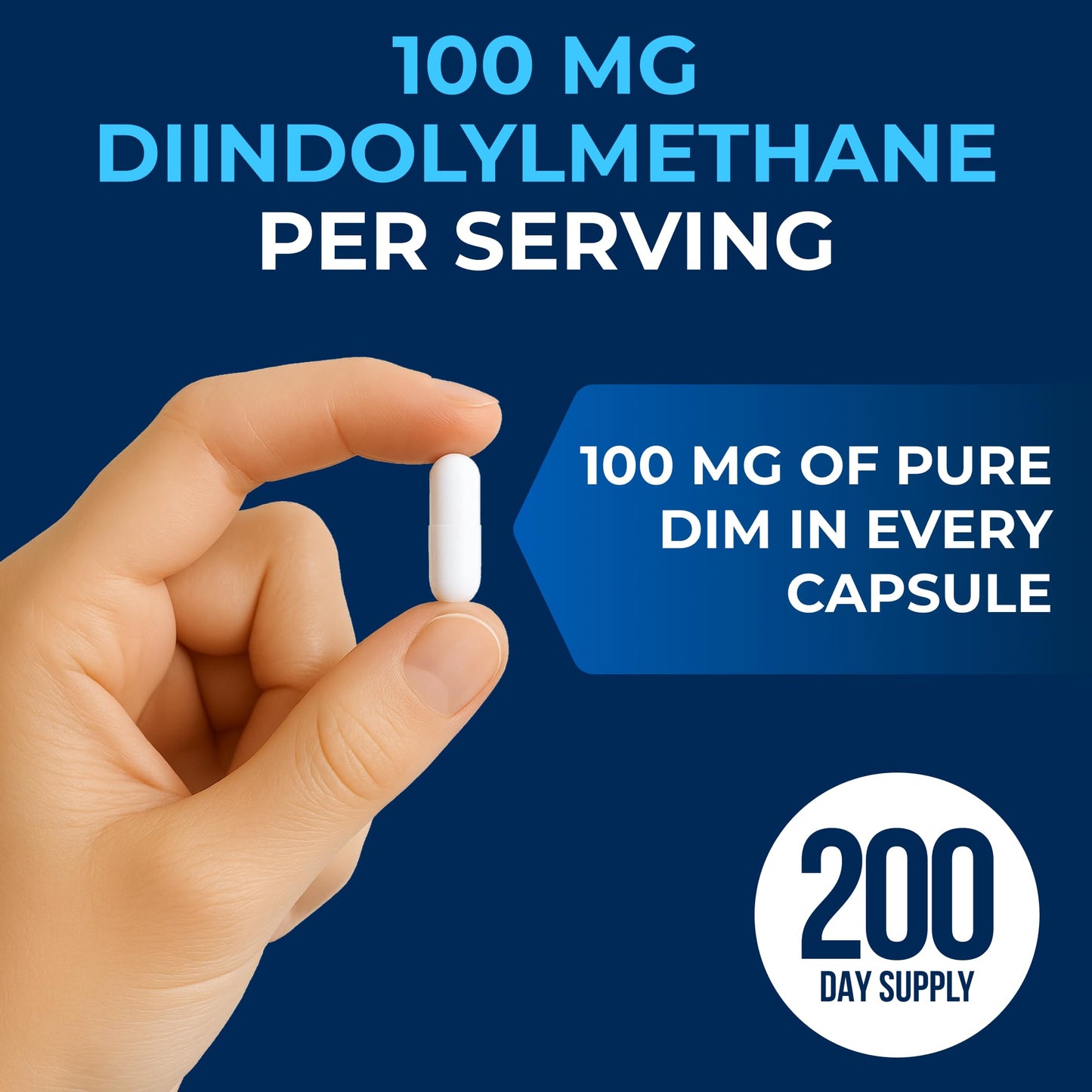 We Like Vitamins DIM 100mg Diindolylmethane DIM Supplement for Hormone Support Capsules 200