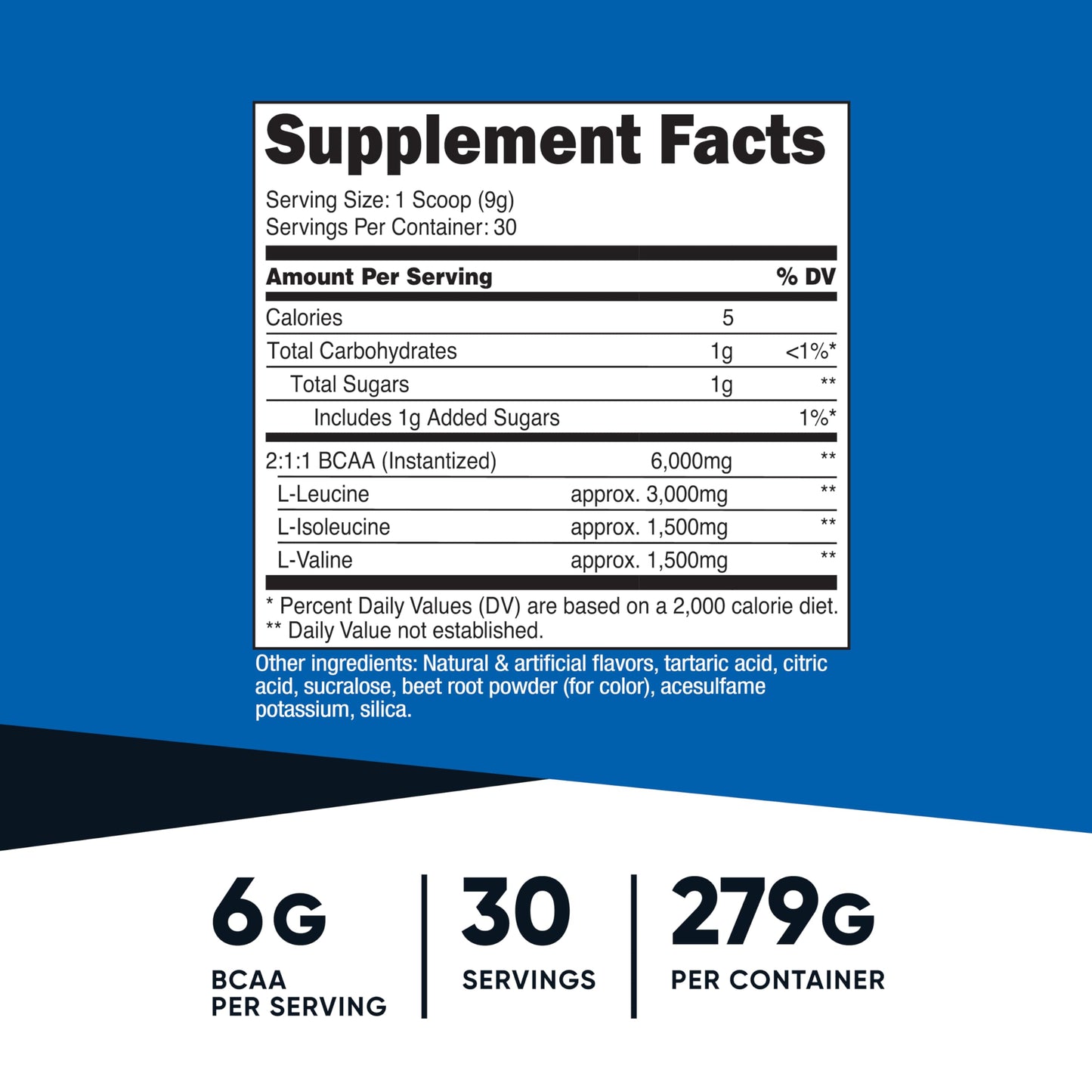 Nutricost BCAA Powder 9.44 oz