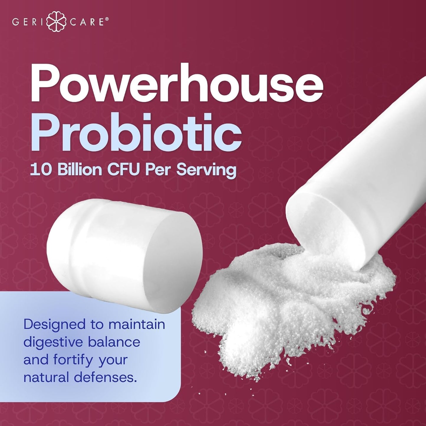 GeriCare Saccharomyces boulardii Probiotic Capsules, 600 Capsules