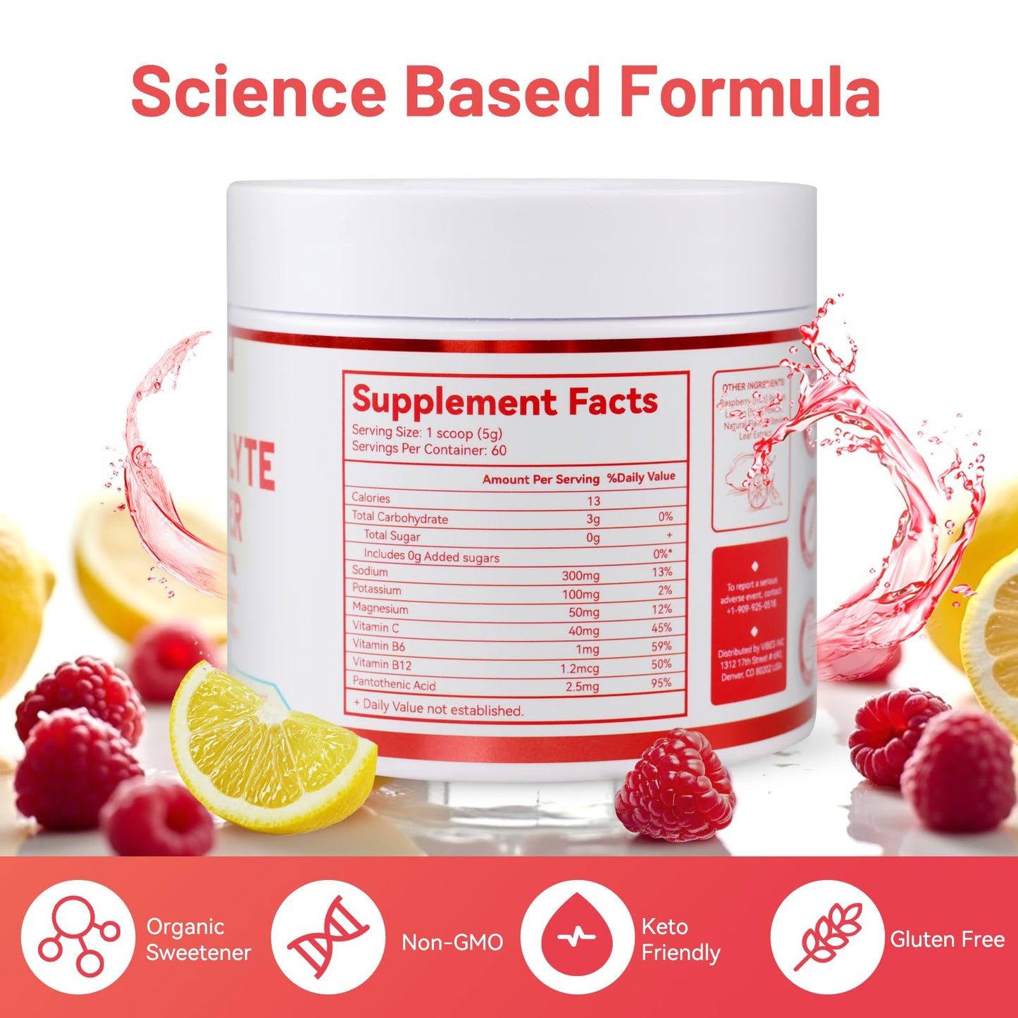 DIATMOON Electrolytes Powder No Sugar, Enhanced with B-Vitamins and Minerals – Keto Friendly, Hydration Drink Supplement, 10.58 oz