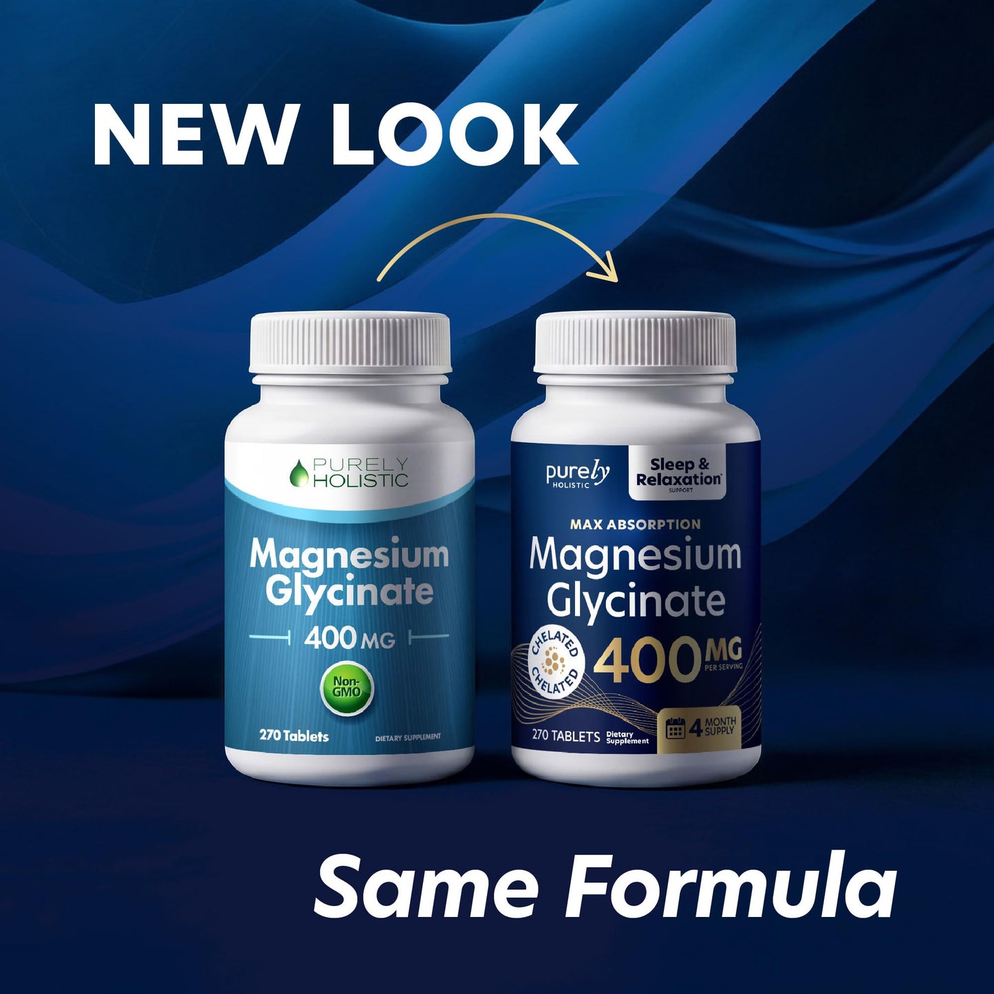 Purely Holistic Magnesium Glycinate 400mg Tablets 270