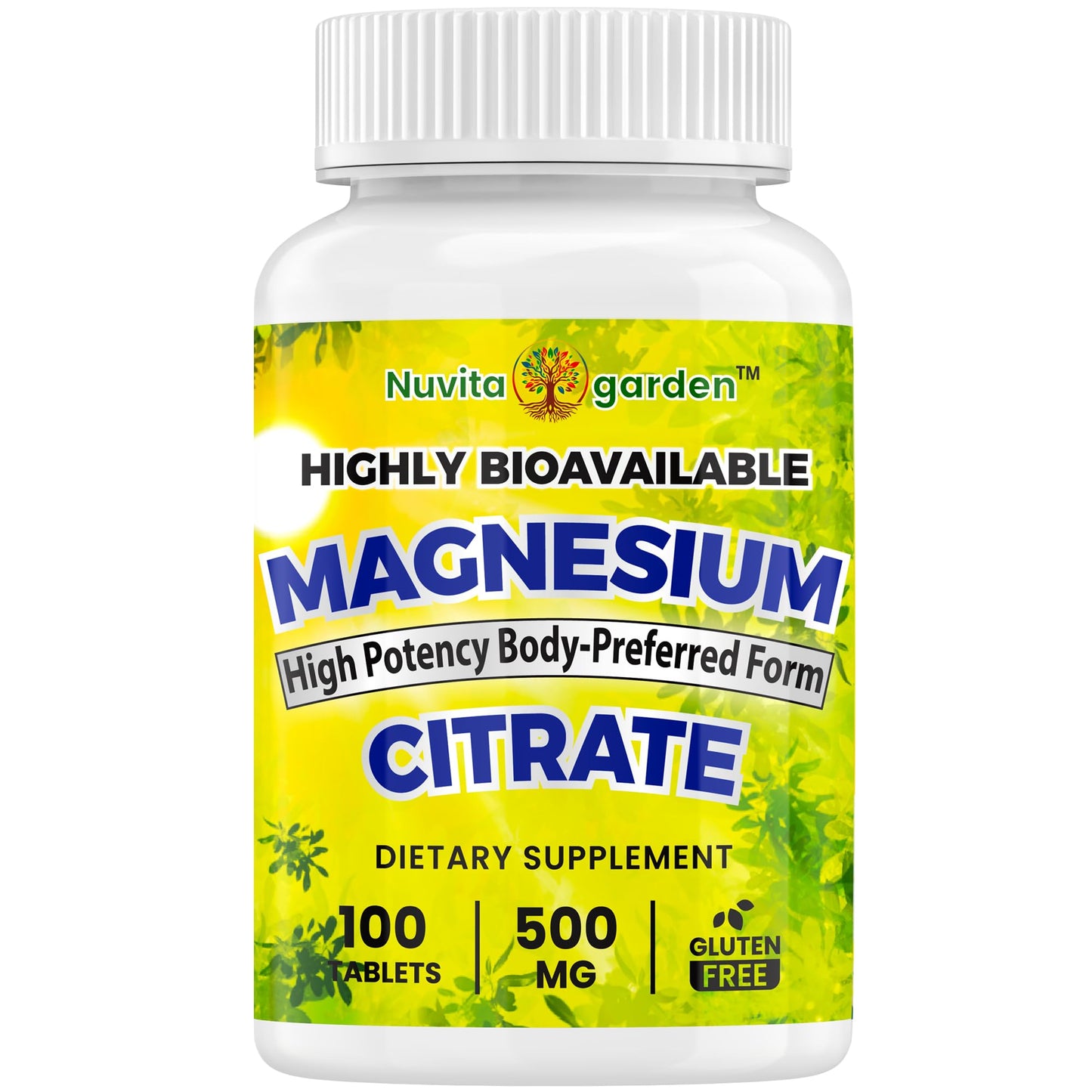 NoMiLu Magnesium Citrate 500 MG Tablet, 100 Tablets