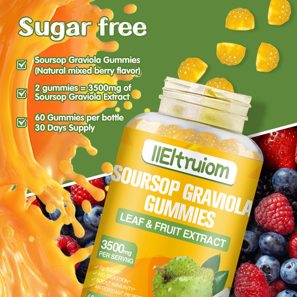 IIEltruiom Soursop Gummies 60 Count