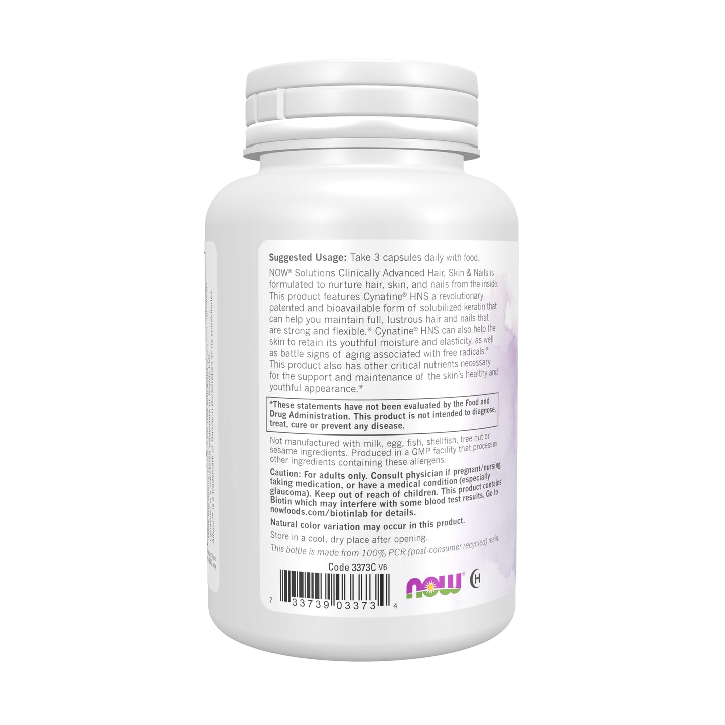 NOW Foods Hair, Skin and Nails Clinically Advanced with Cynatine 90 Veg Capsules