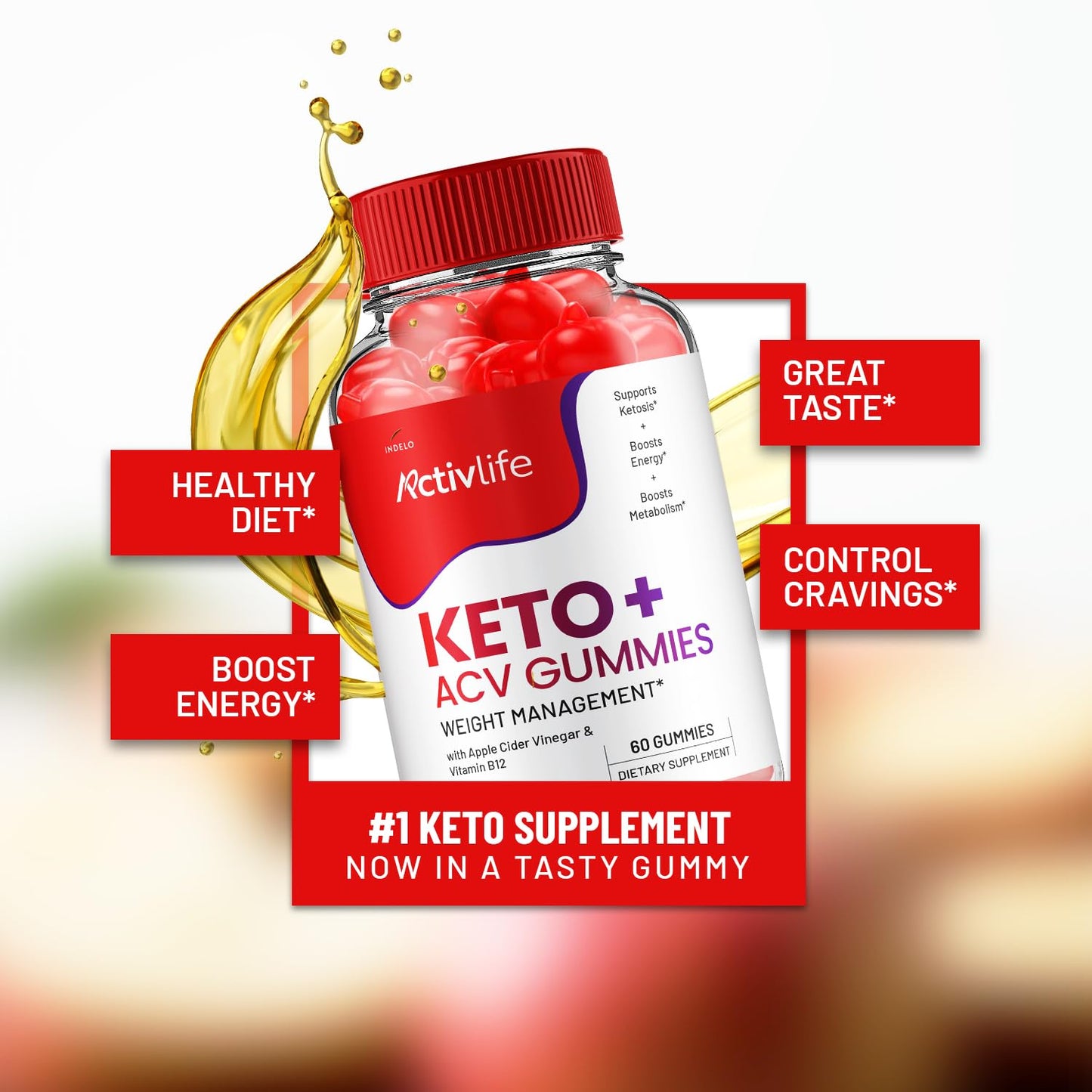 Indelo ActivLife Keto ACV Gummies 300 Gummies