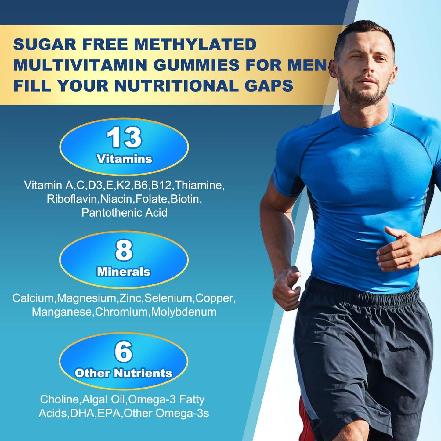Sijigood Mens Multivitamins Gummies 90 Count