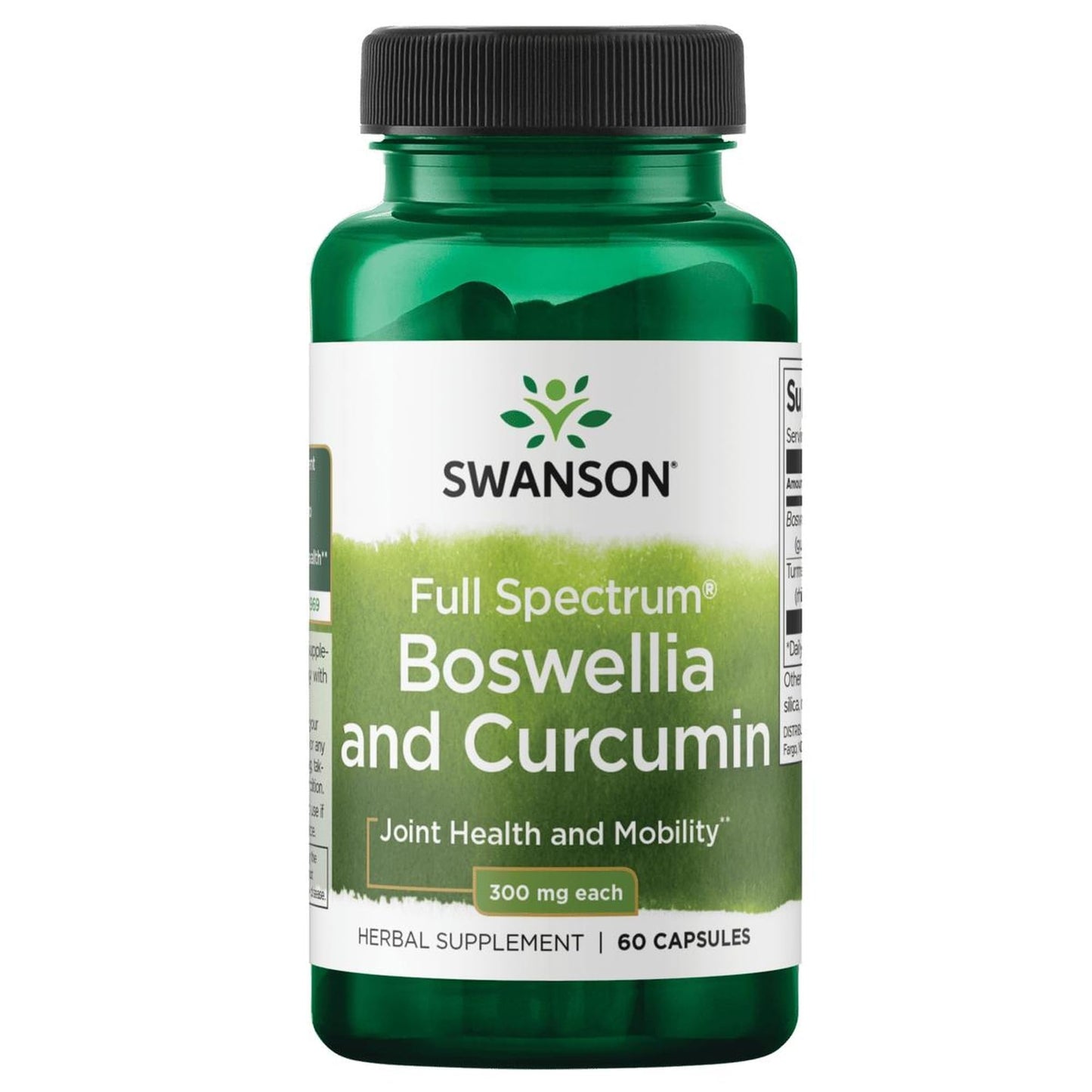 Swanson Full Spectrum Boswellia and Curcumin Capsules, 60 Count