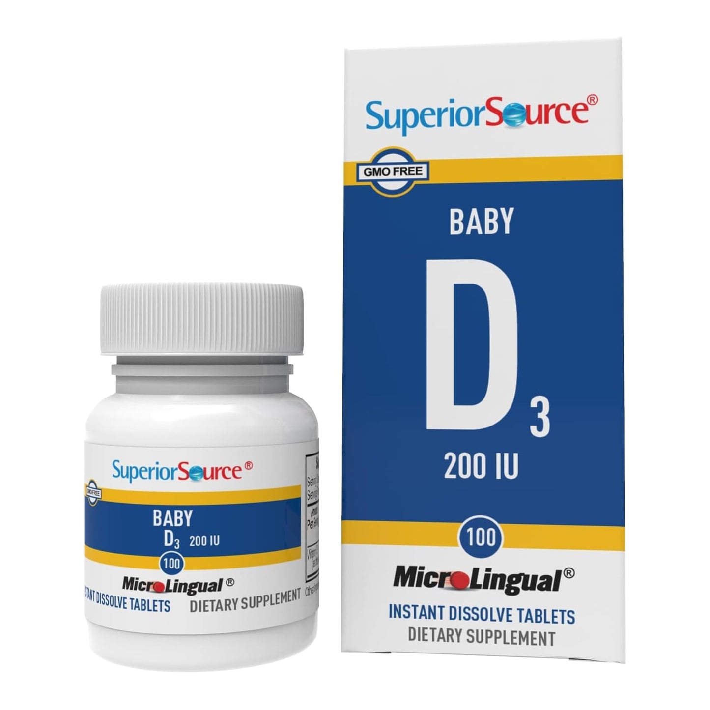 Superior Source Baby Vitamin D3 Tablets 100