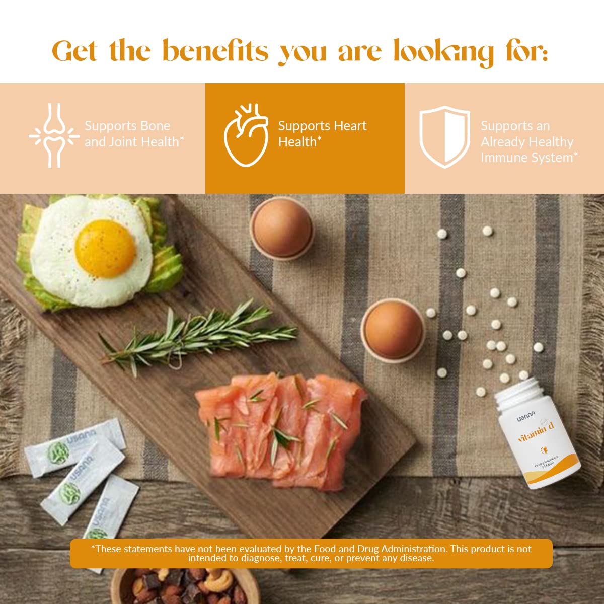USANA Vitamin D Maximum-Strength 2,000 IU Vitamin D Supplement to Support an Already Healthy Immune System, 84 Tablets