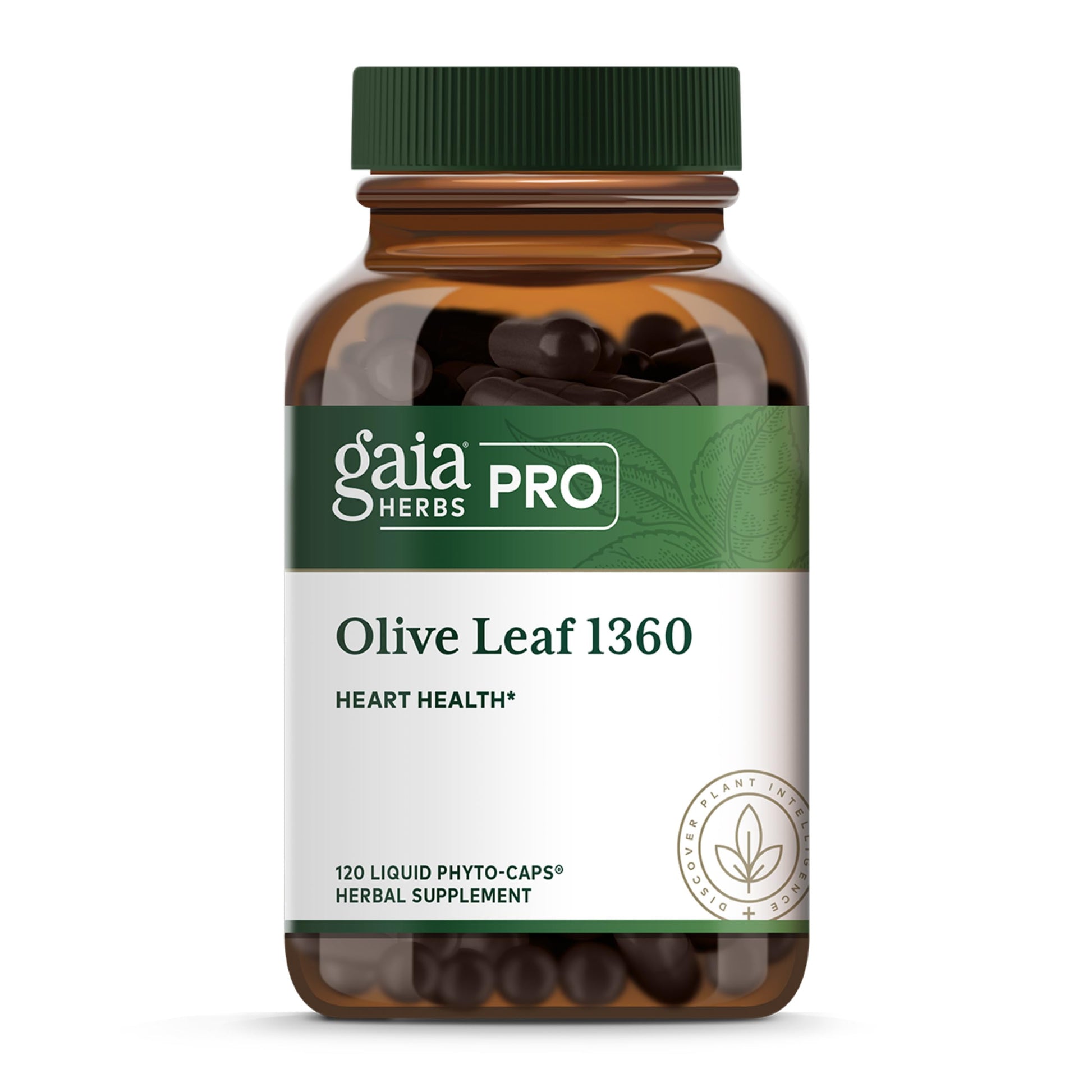 Gaia Herbs PRO Olive Leaf 1360 120 Capsules