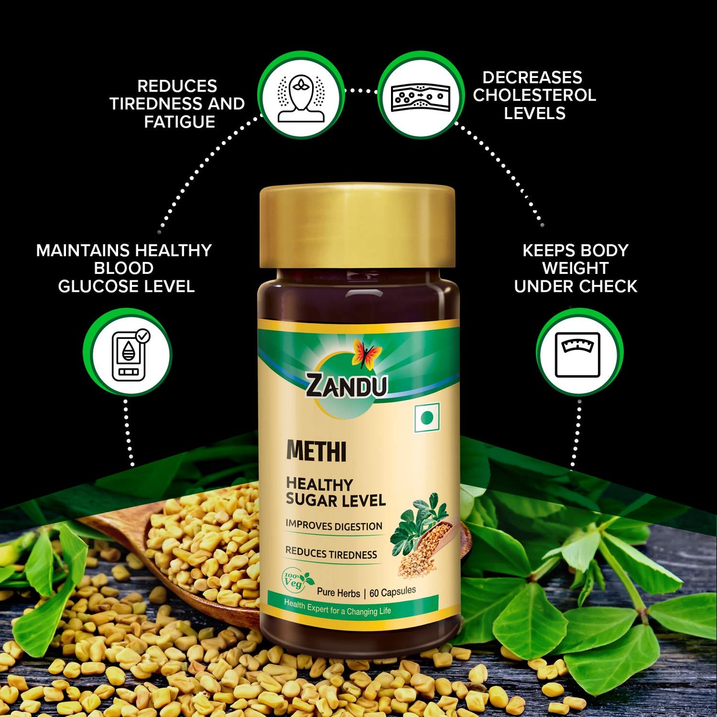 Zandu Methi Capsules 60 Capsules