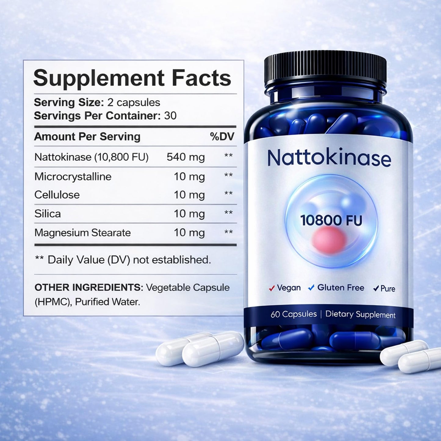 DXWXH Ultimate Nattokinase Capsules, 60 Capsules