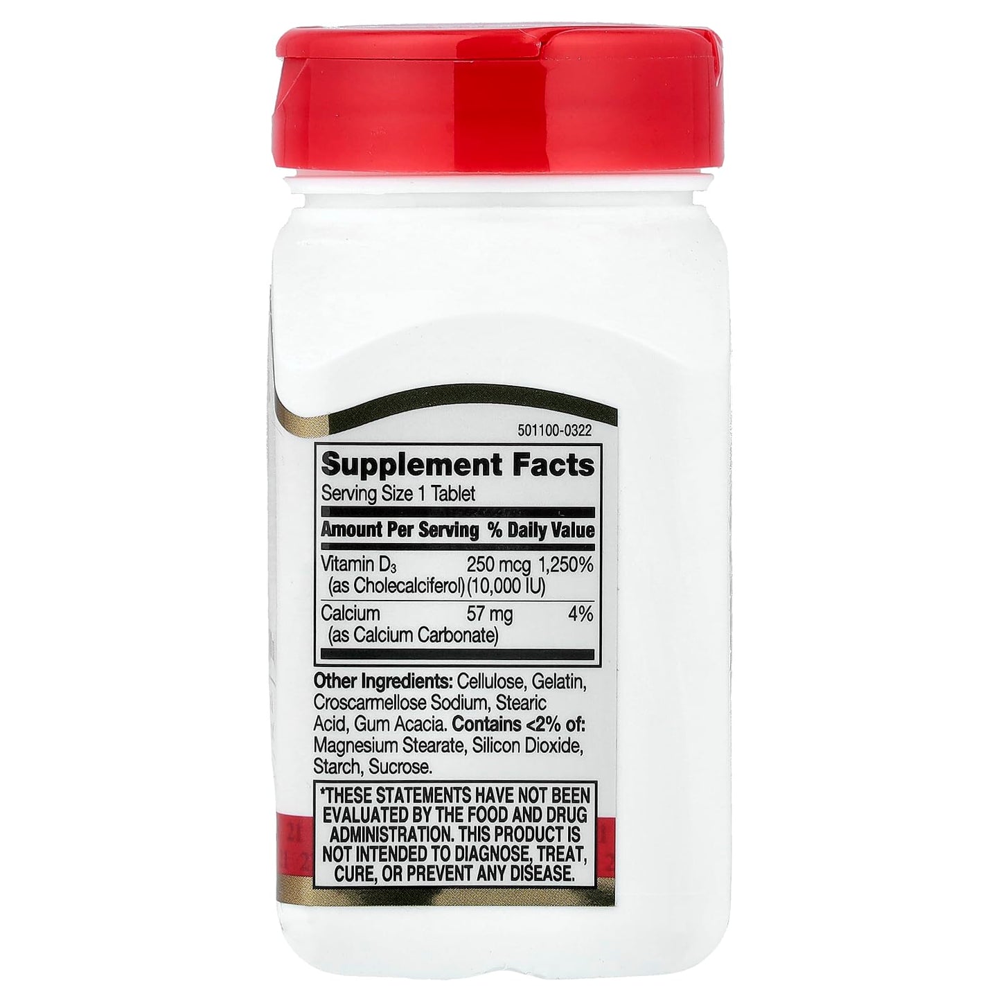 21st Century Vitamin D3 10,000 IU Ultra Strength Tablets, 110 Count