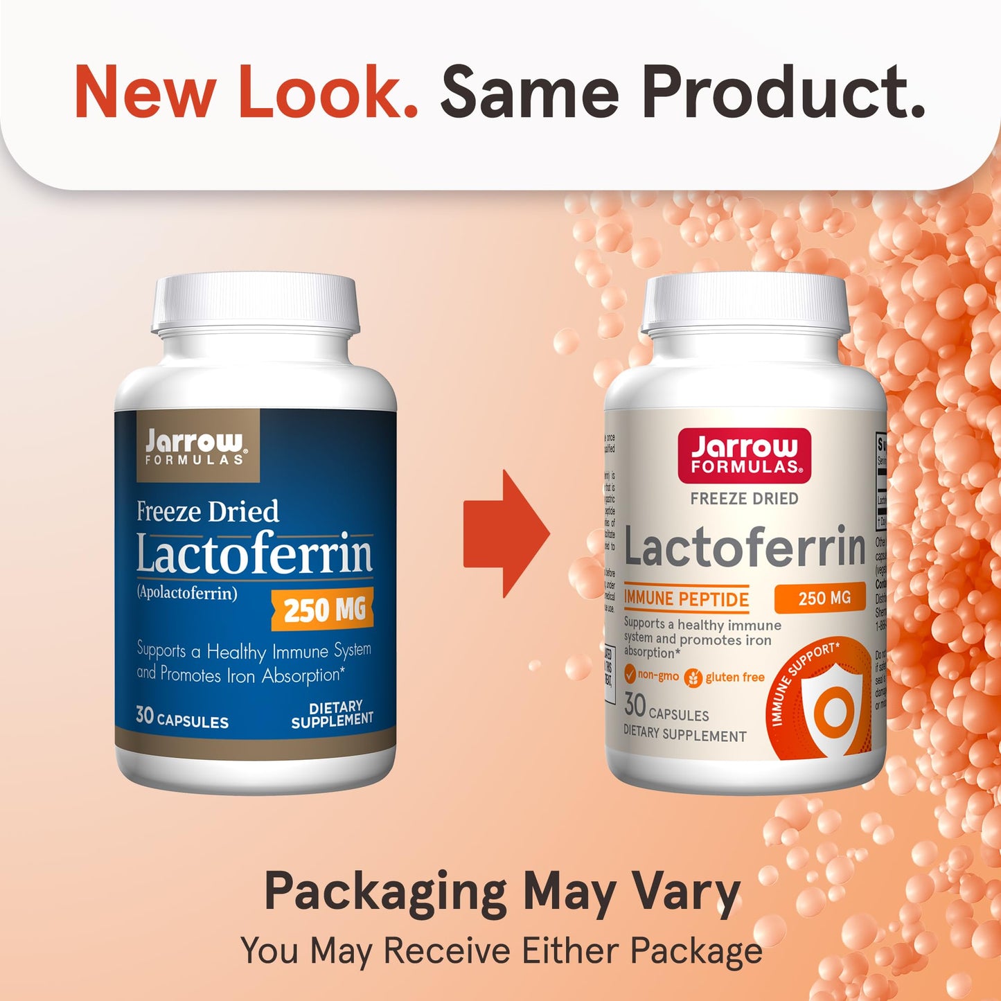 Jarrow Formulas Lactoferrin Supplements 250 mg Capsules, 30 Count