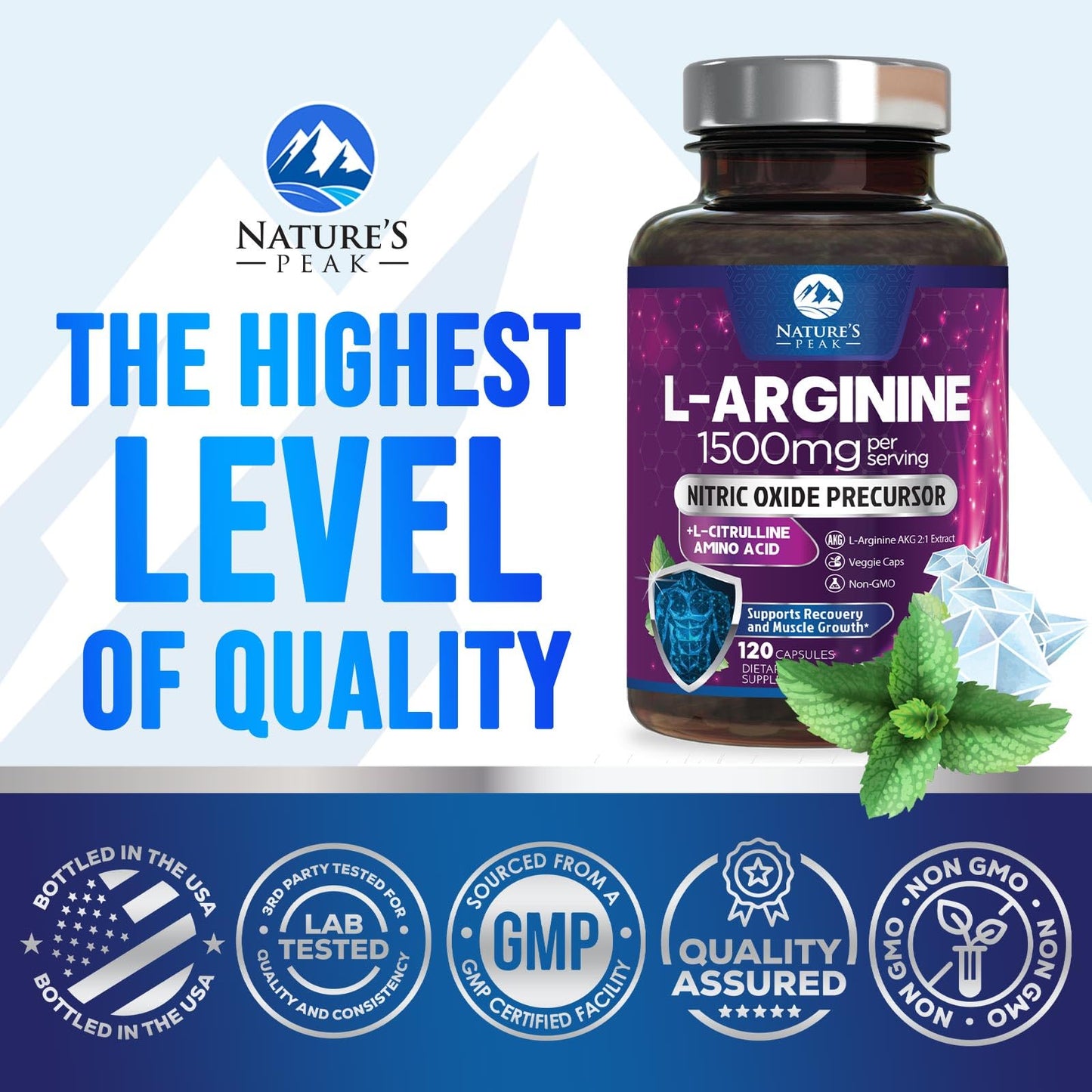 Nature's Peak L-Arginine Complex 120 Capsules
