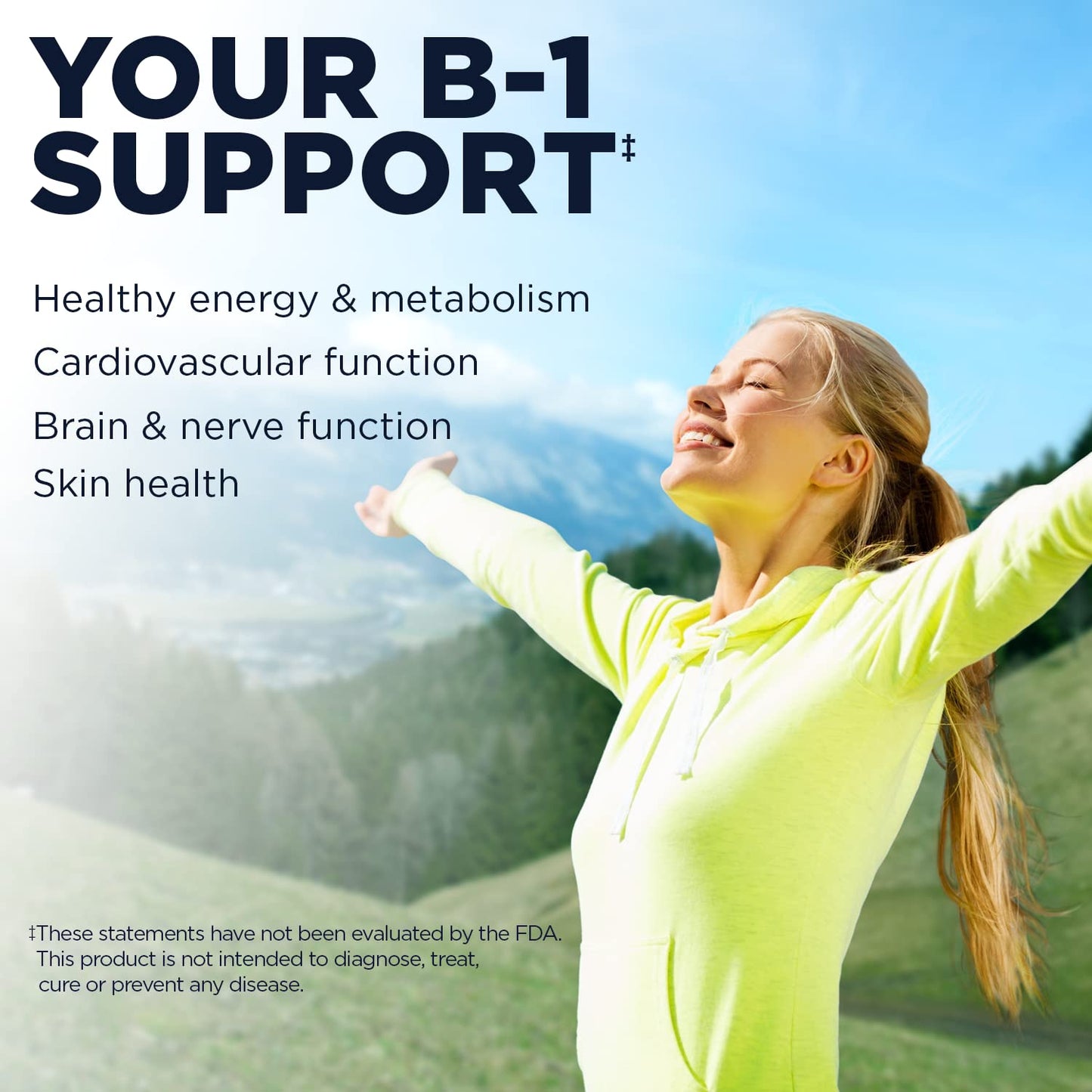 KAL Vitamin B1 100 mg Thiamine Supplement Tablet, 100 Tablets