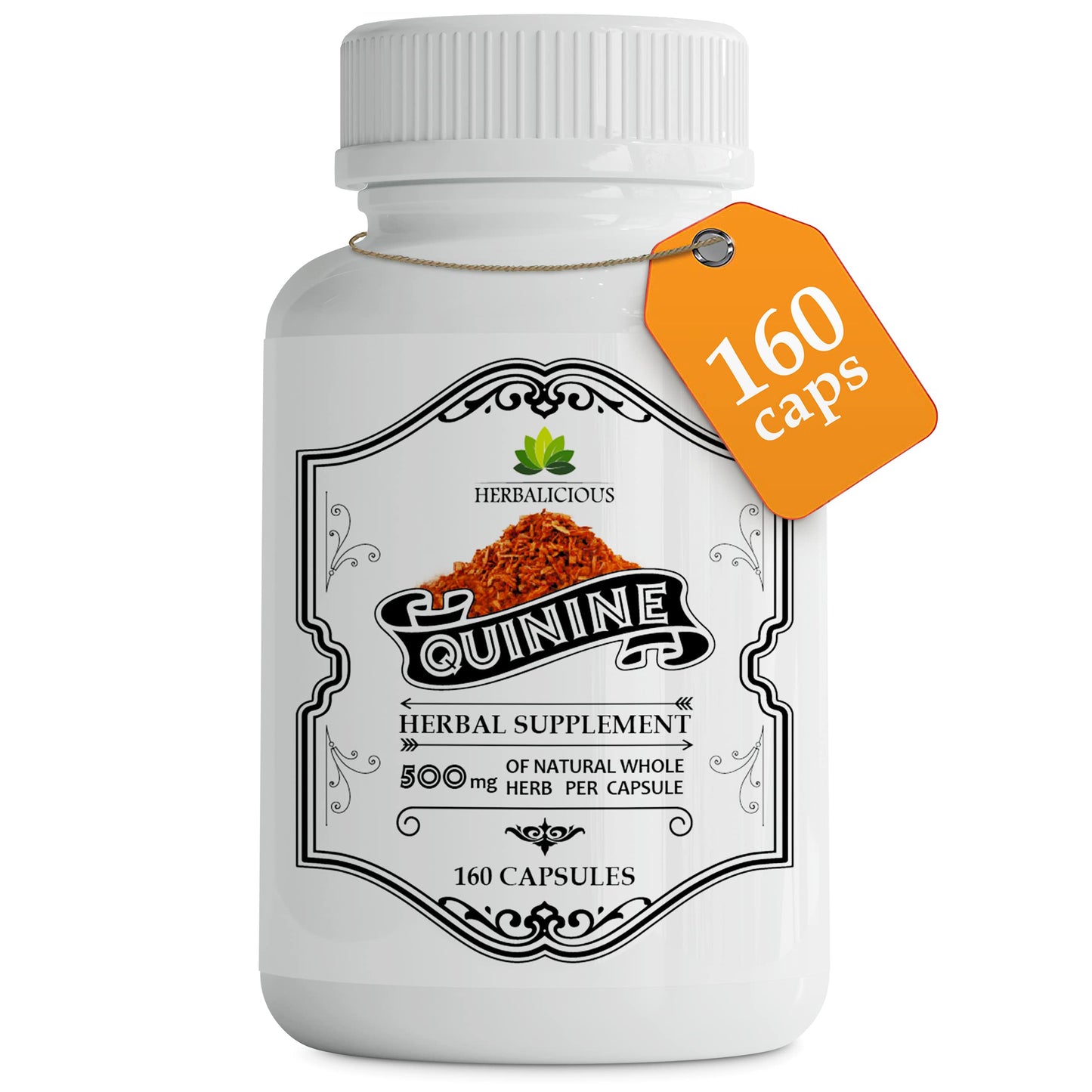 HERBALICIOUS Quinine Capsules, 160 Capsules