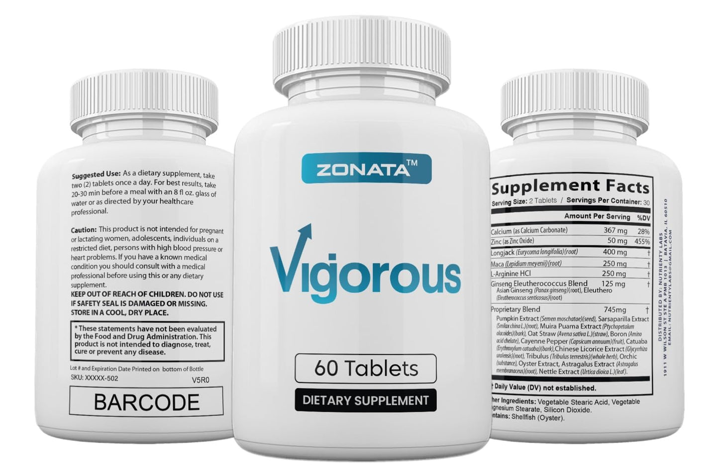 Zonata Vigorus Pills for Men Tablet 60 Count