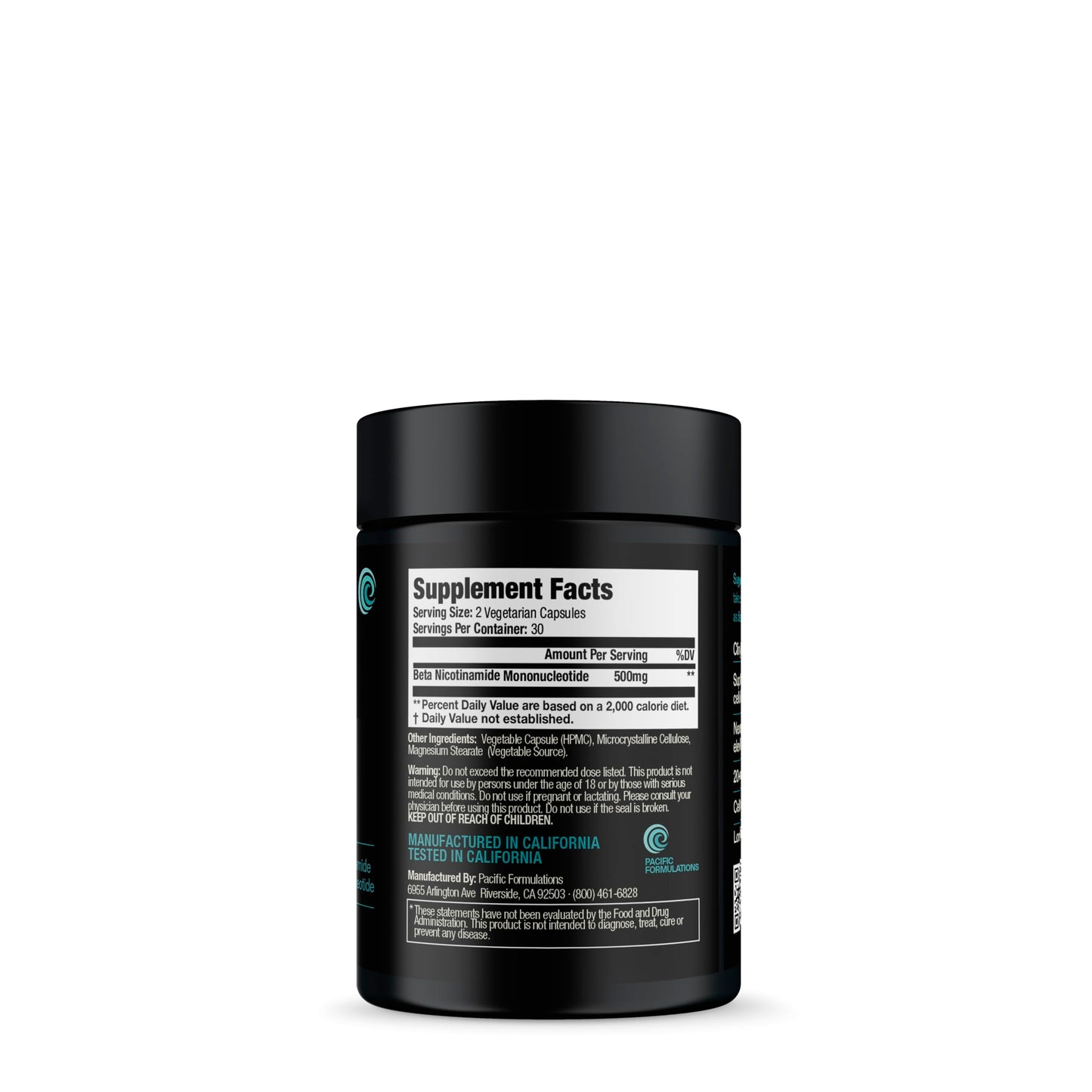 Pacific Formulations NMN Supplement Nicotinamide Mononucleotide Capsule, 60 Capsules