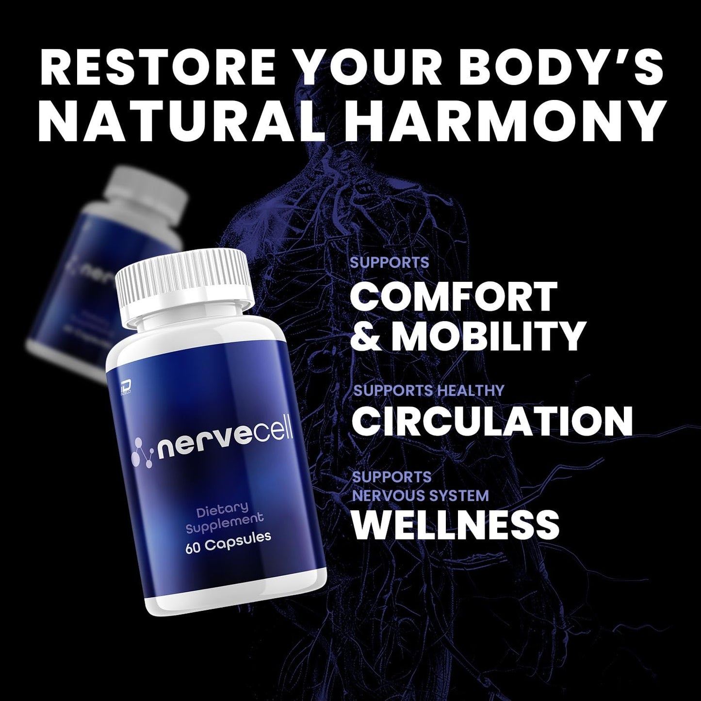Indelo Nervecell Advanced Formula Capsules, 180 Capsules