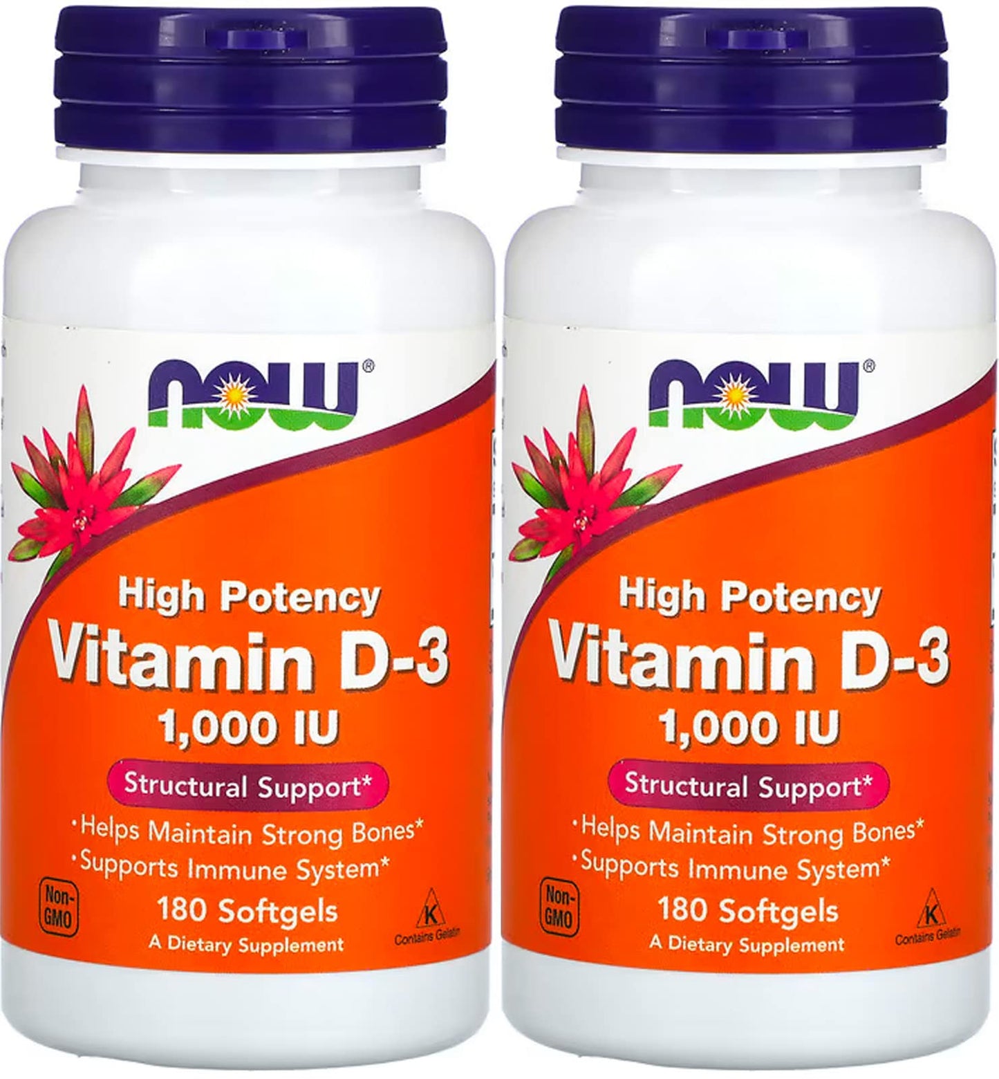 NOW Foods Vitamin D3 1000iu Softgels, 360 Count