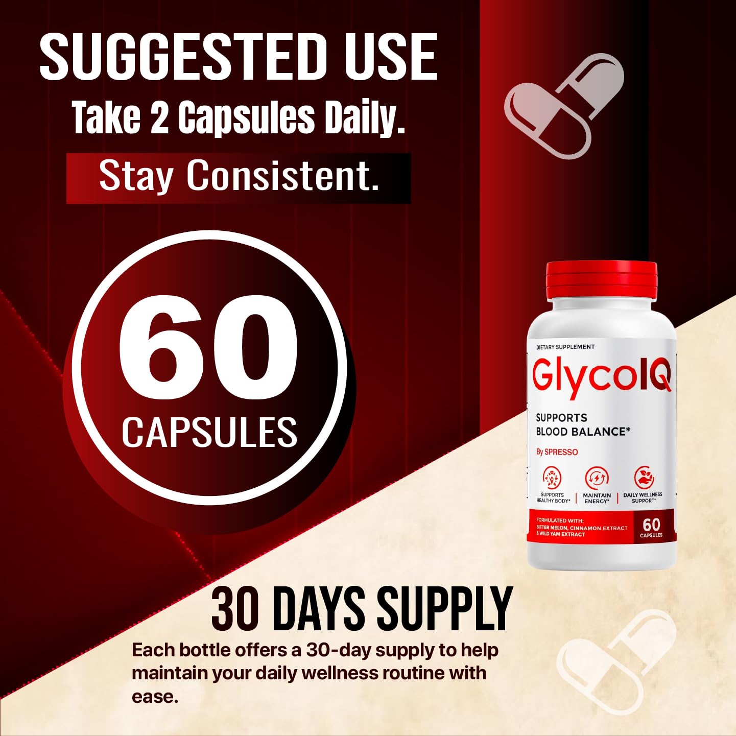 SPRESSO GlycoIQ Capsules, 180 Capsules