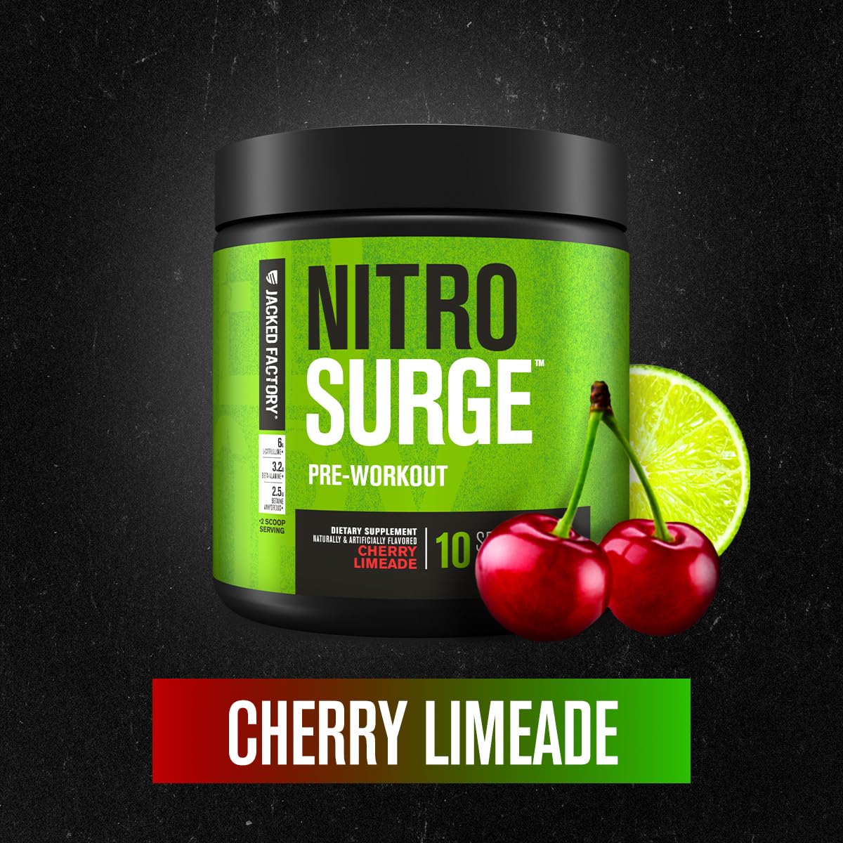Jacked Factory NITROSURGE Pre Workout Powder 10 Servings