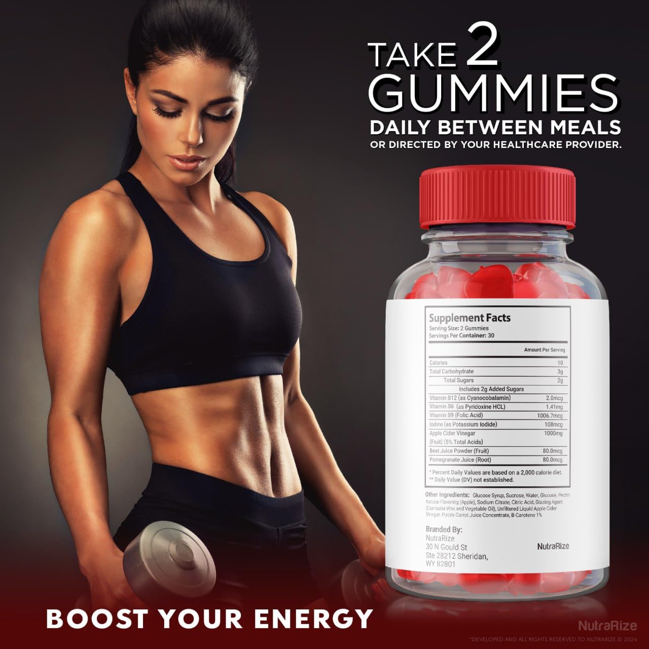NutraRize KetoKandies ACV Keto Gummies, 300 Gummies
