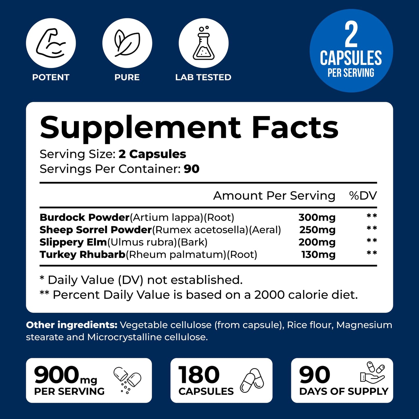 We Like Vitamins Essiac Tea Capsules 180 Capsules