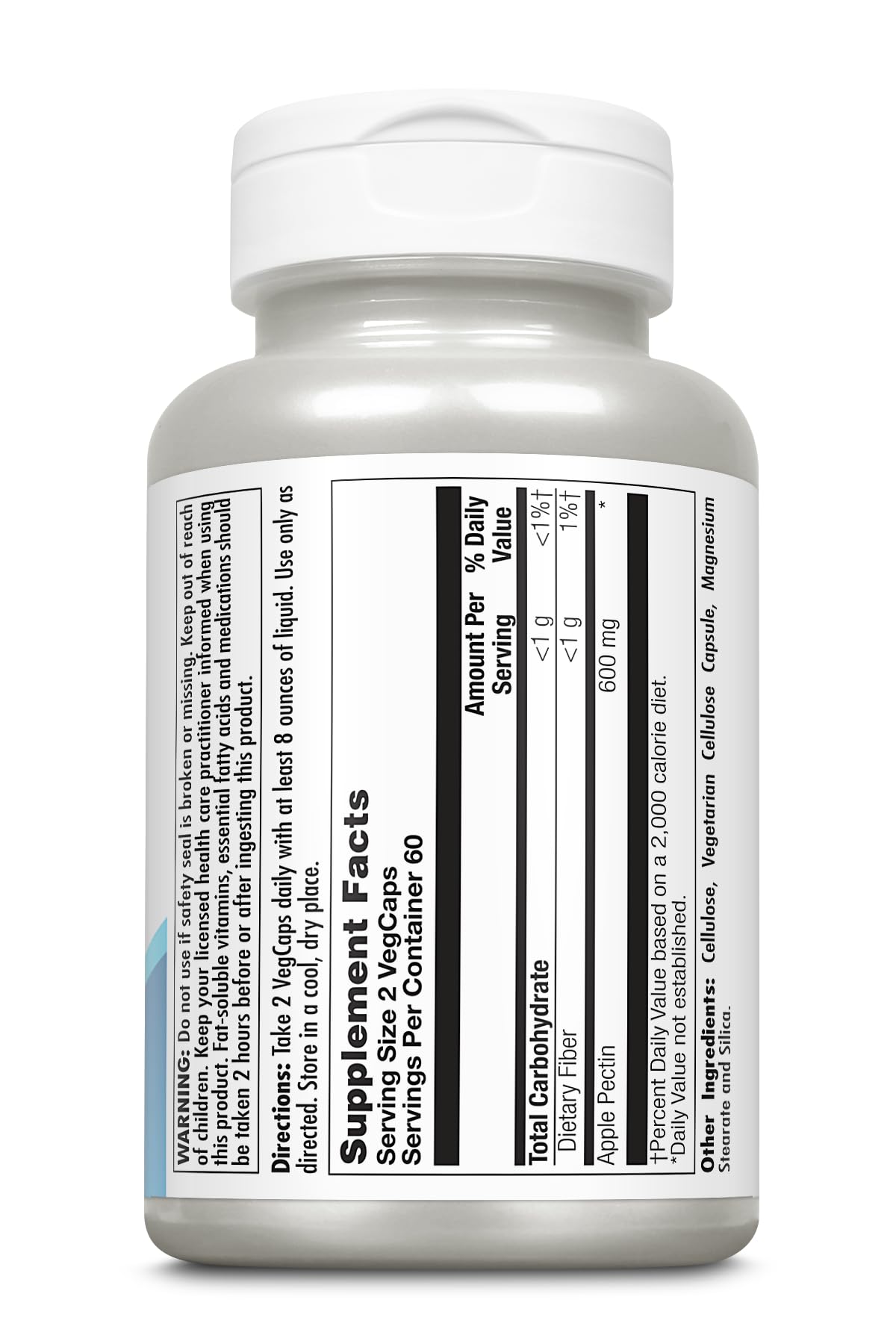 KAL Apple Pectin 600 mg Capsule, 120 Count