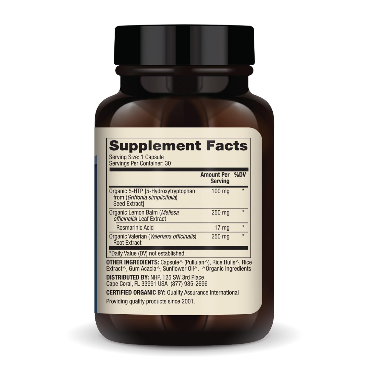Dr. Mercola Organic 5-HTP with Valerian Root and Lemon Balm, 60 Capsules