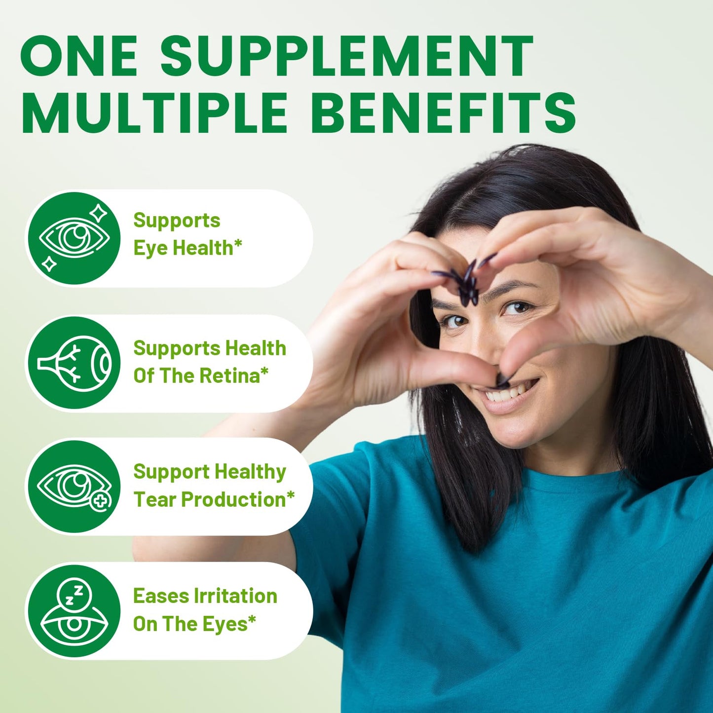 Qsbon Eye Vitamin and Mineral Supplement with Lutein, Zinc, Vitamin C/E and Zeaxanthin Capsules, 60 Count