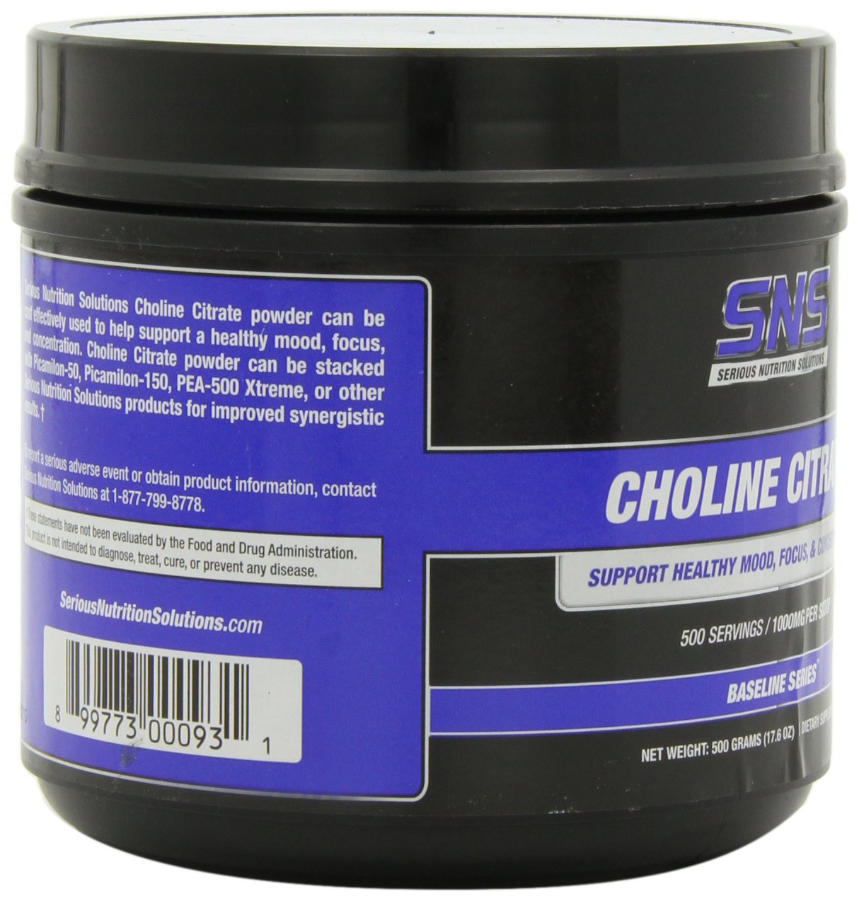Serious Nutrition Solutions Choline Citrate Powder, 17.6