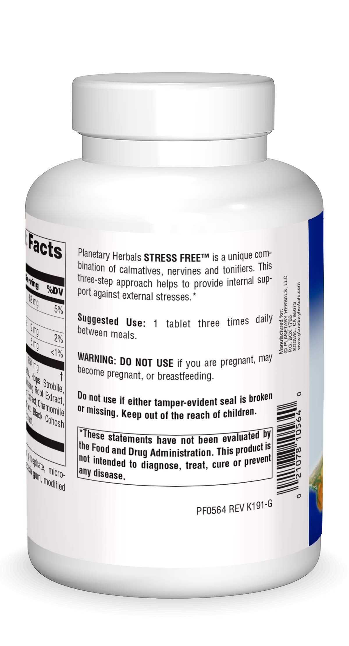 Planetary Herbals Stress Free, Botanical Stress Relief*, 815 mg - 180 Tablets