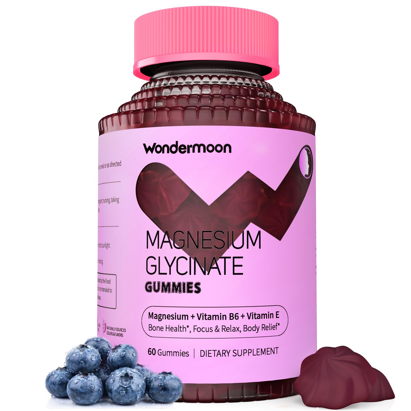 Wondermoon Magnesium Glycinate Gummies, 60 Count