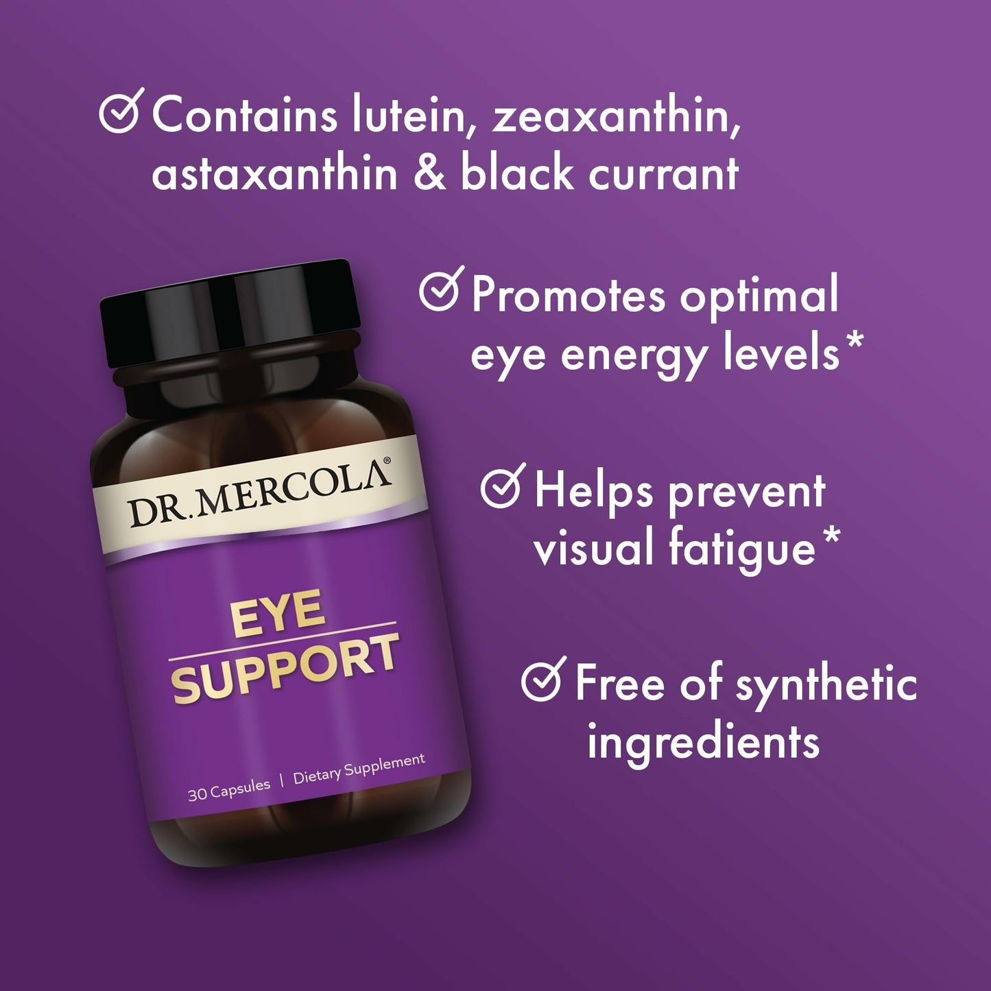 Dr. Mercola Eye Support with Lutein 30 Capsules