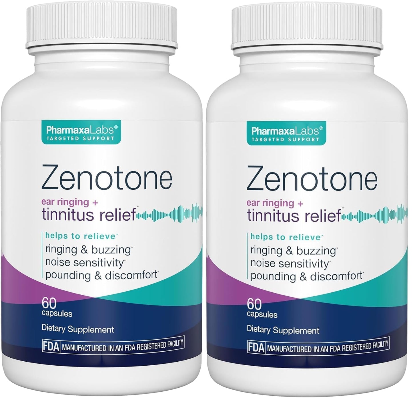 Zenotone Tinnitus Relief Supplement - Auditory & Ear Health Support - Promotes Clear Sound - Aids in Reducing Ringing - Juniper & Hawthorn, Garlic, Hibiscus, Vitamin C & B, 120 Capsules