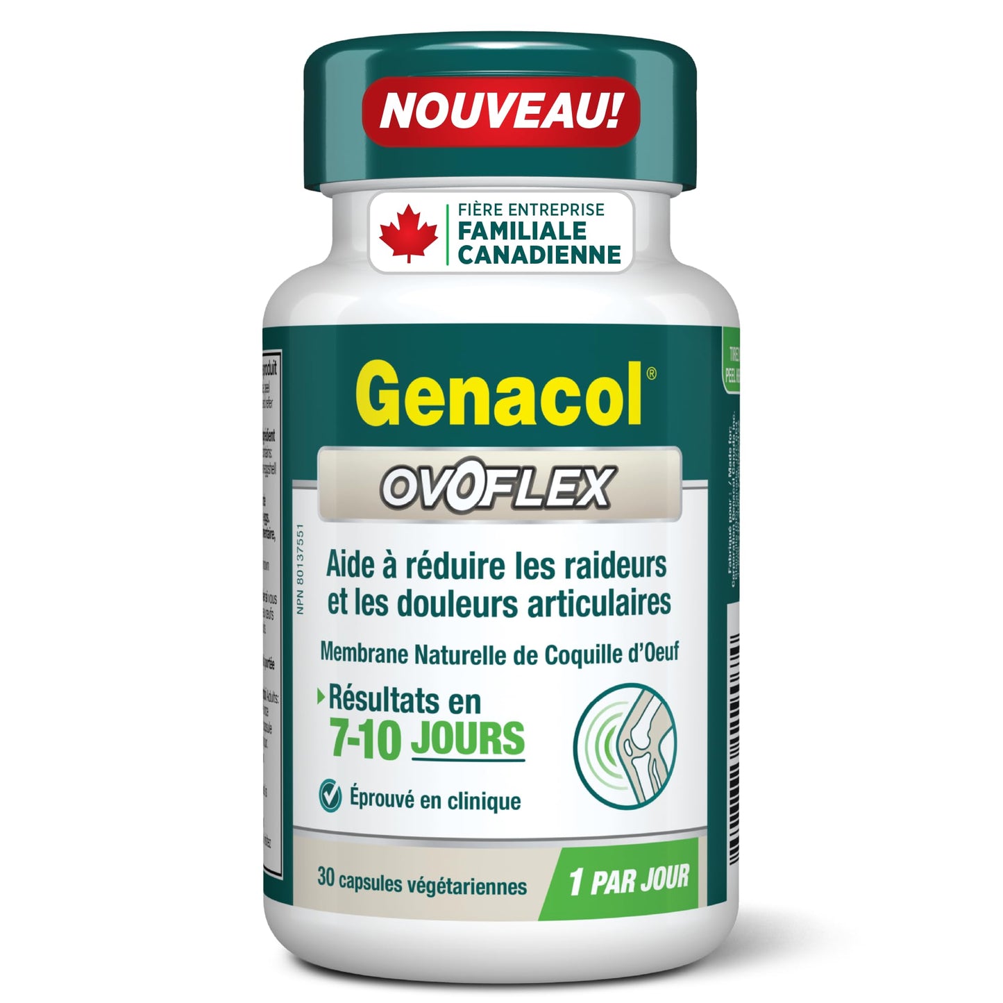 Genacol Ovoflex Natural Eggshell Membrane Joint Supplement Capsule, 30 Count